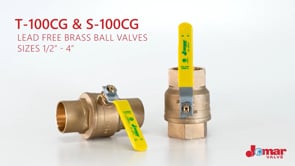 T-100CG and S-100CG Lead Free Brass Ball Valves Sizes 1/2" - 4" Video