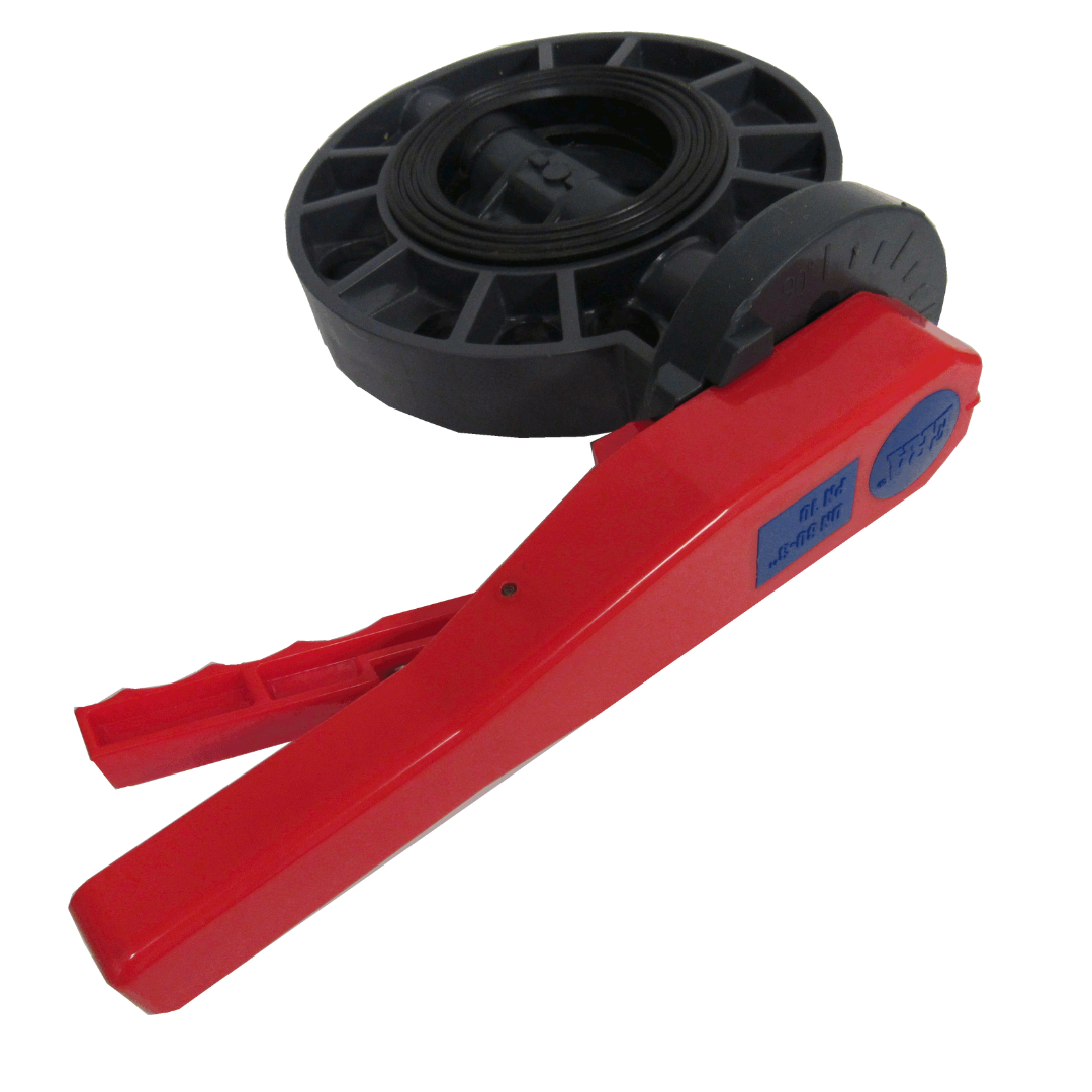 ERA Sch 80 PVC 2 Inch Butterfly Valve, Lever Handle