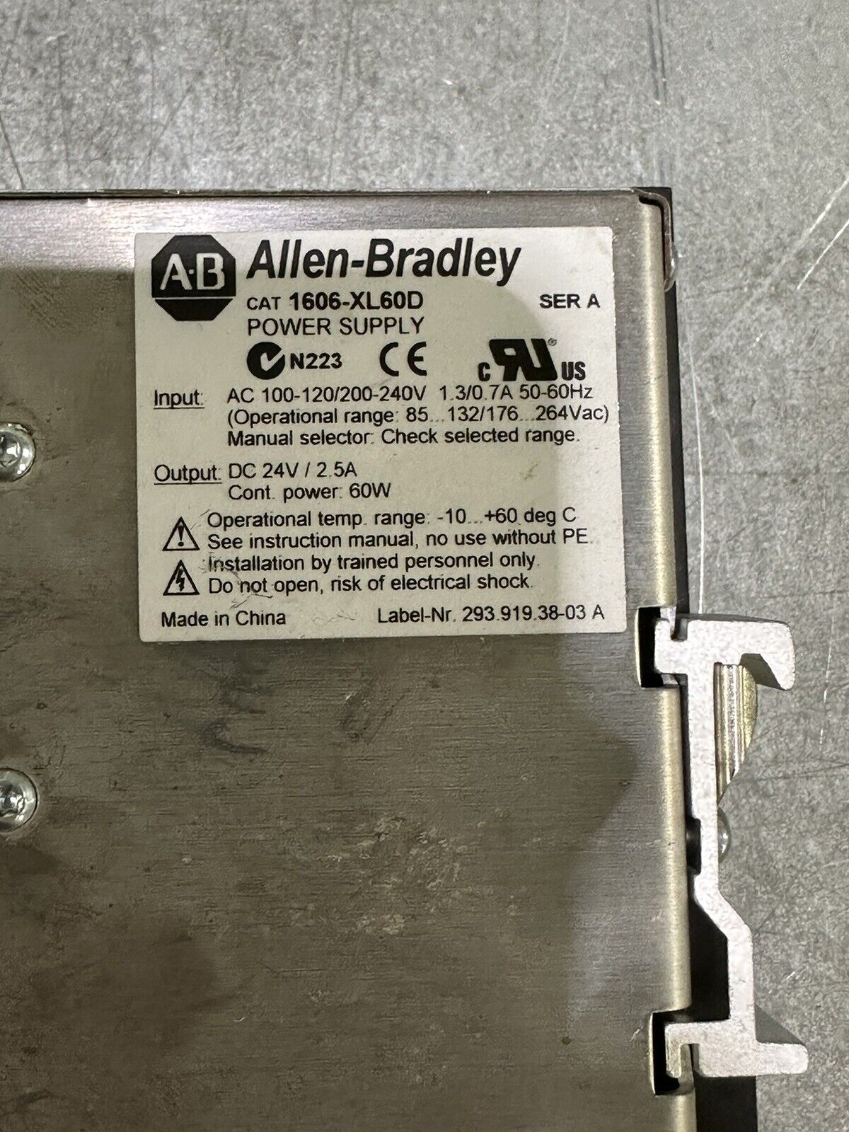 Allen Bradley 1606-XL60D Power Supply Used Working Condition