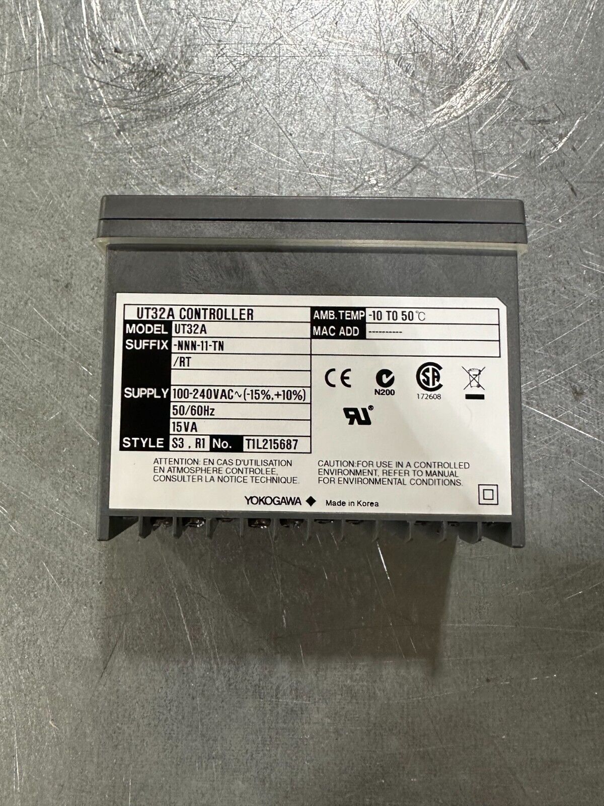 Yokogawa UT32A Digital Controller, Tested