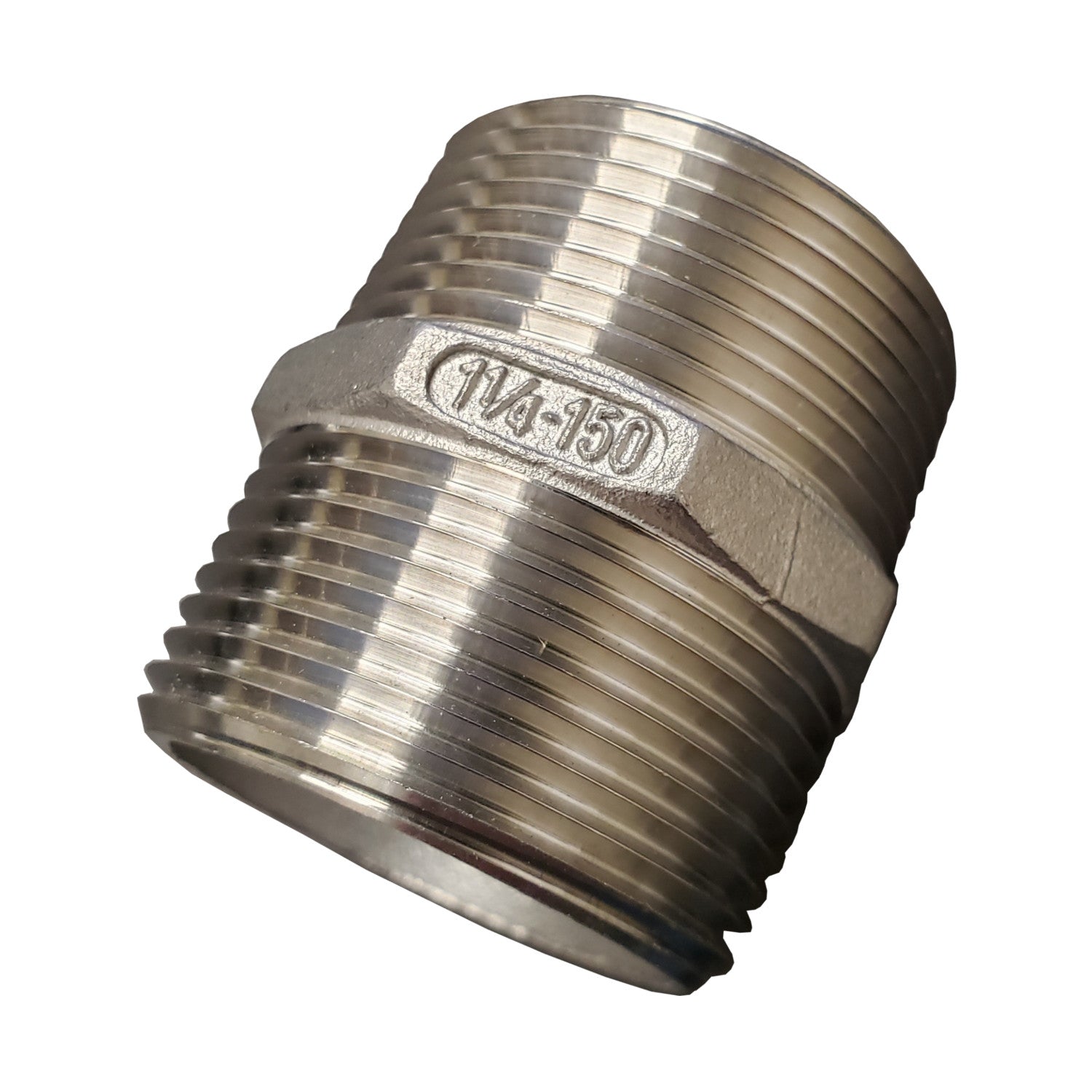 1-1/4 Inch 304 Stainless Steel Hex Nipple