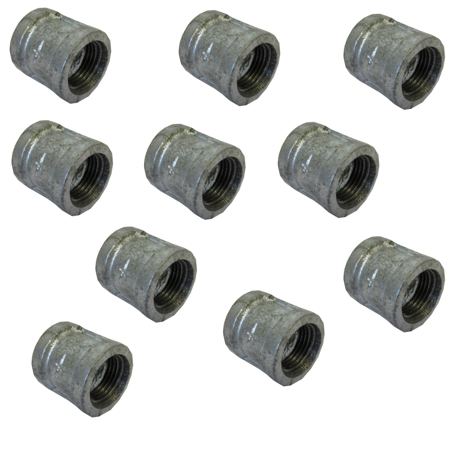 Galvanized Straight Coupling, 1 Inch NPT Thread