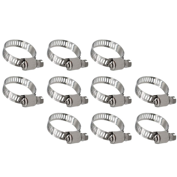 6pcs Adjustable Hose Clamps Worm Gear Stainless Steel Clamp Assortment 8Inch