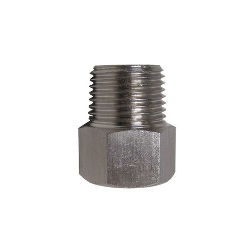 Stainless Steel Adapter, 1/8 Inch NPT Female X 1/8 Inch BSPP Male