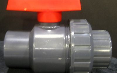 ERA SCH 80 PVC Single Union Ball Valve 2 Inch Socket X Slip