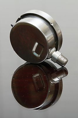 PRM 304 Stainless Steel Pressure Gauge with Stainless Steel Internals, 0-150 PSI, 2-1/2 Inch Dial, 1/4 Inch NPT Bottom Mount