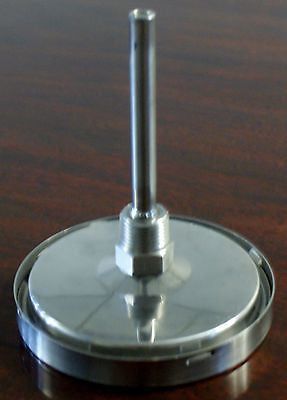 PRM Temperature Gauge, 32-400°F / 0-200°C, 3 Inch Dial, 304 Stainless Steel Case & Stem, 1/2 Inch NPT Back Mount