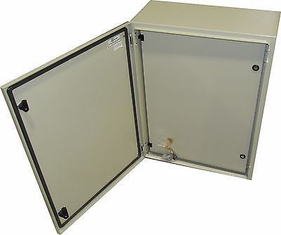 Tecnomatic Panel Enclosure, 20 X 20 X 8 with Dead Front and Back Plate, Powder Coated, 28135-PD