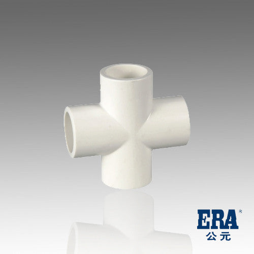 ERA Sch 40 PVC 2 Inch Cross, Socket