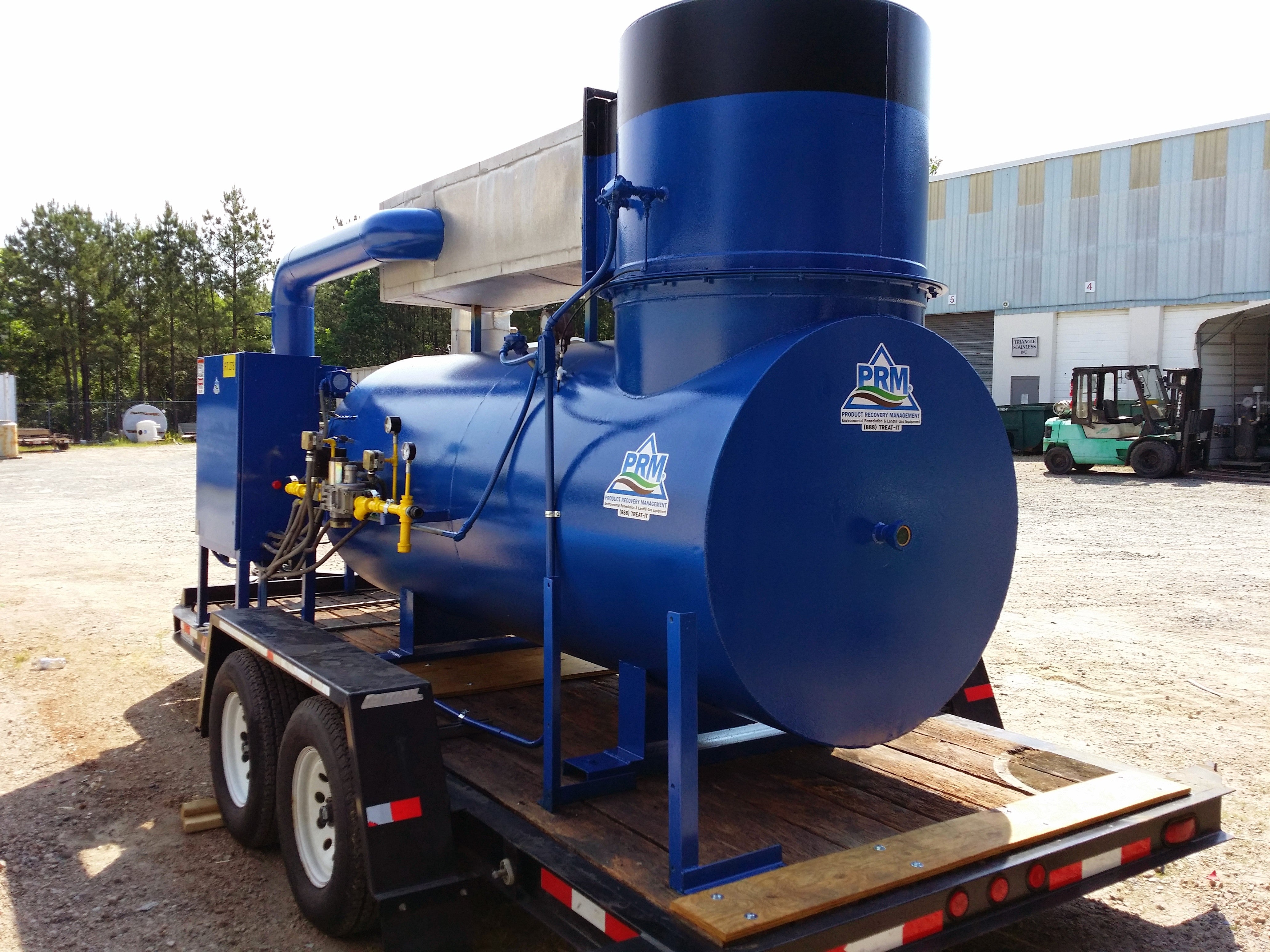 RT-3574 750 CFM Horizontal Gas Thermal/Catalytic Oxidizer Trailer
