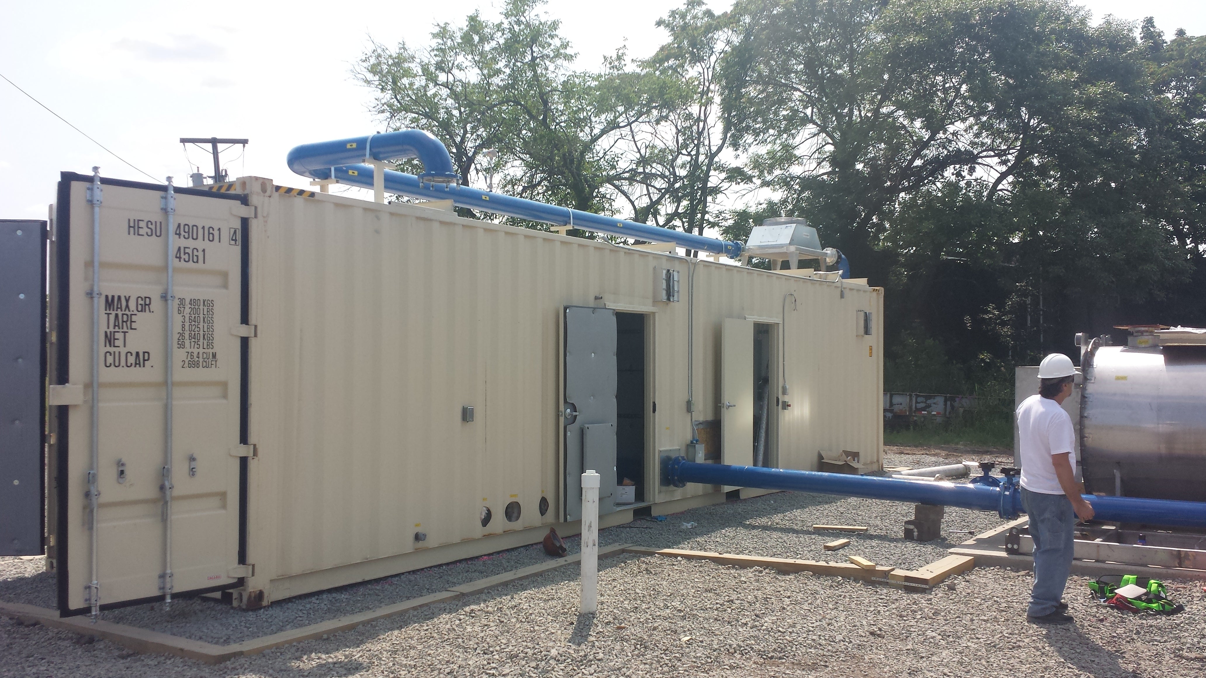 SVE System with Air Sparge, VP3000 Carbon Vessels, 750 CFM Chlorinated Catalytic Thermal Oxidizer