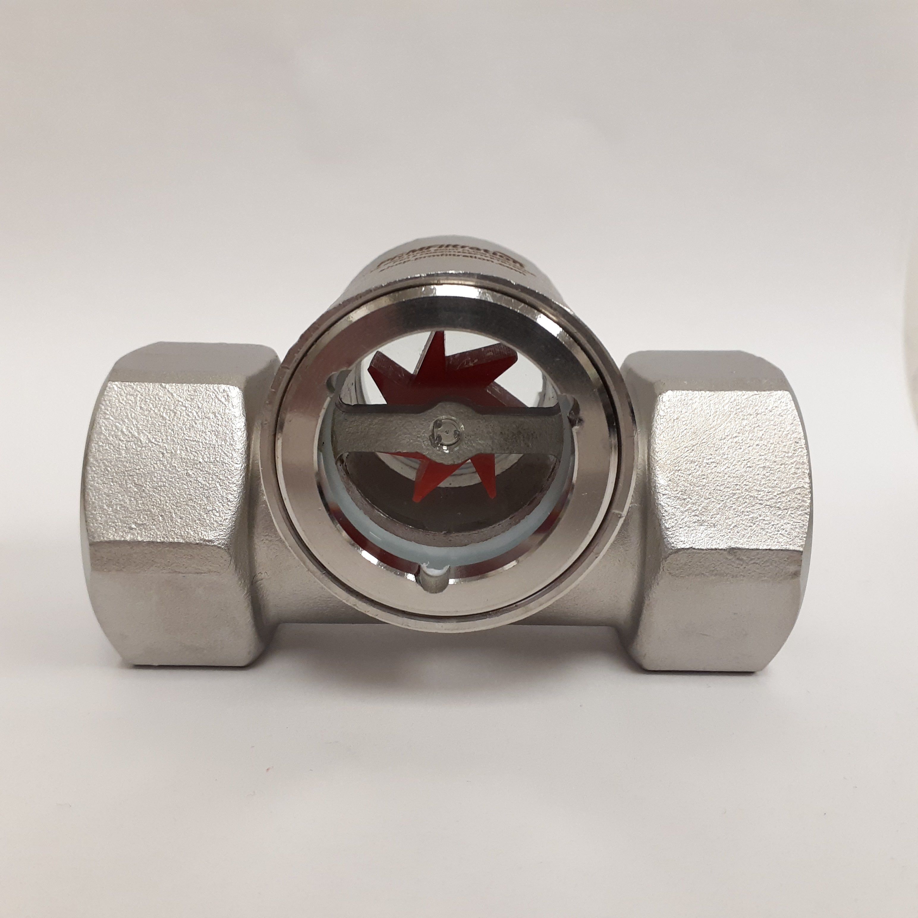 PRM Sight Flow Indicator, 1 Inch, 316 Stainless Steel, PTFE Seal and Impeller