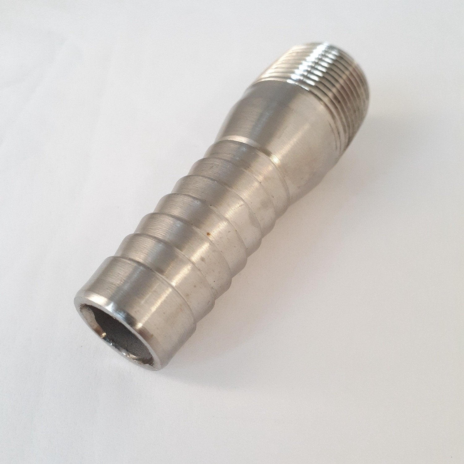 1/2 Inch 304 Stainless Steel King Combination (KC) Nipple (MNPT X Hose Barb)