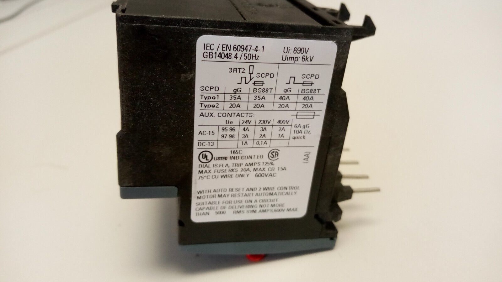 Siemens Overload Relay 3ru2116-1fb0