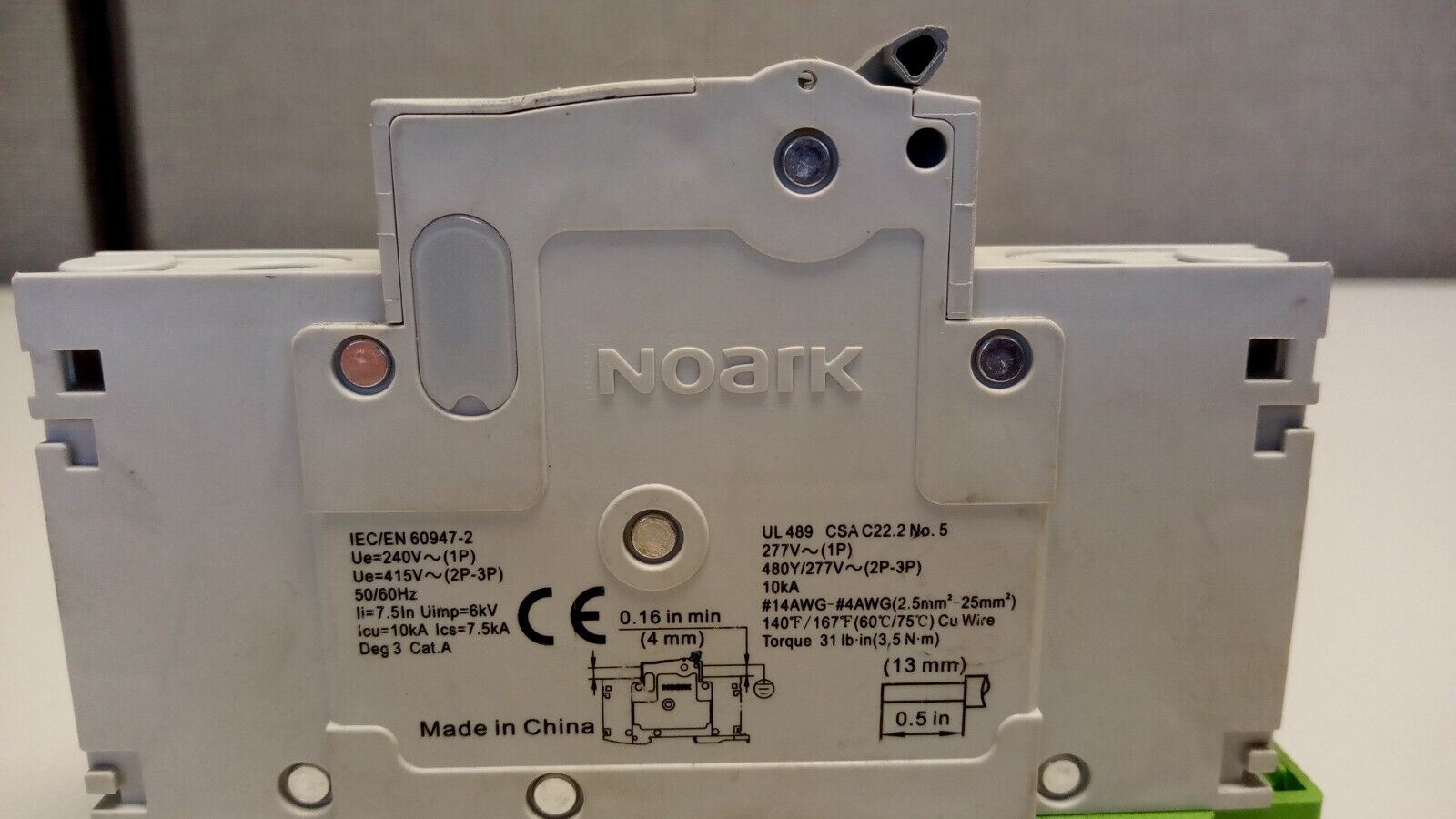 NoArk C6A miniature circuit breaker, 1 pole