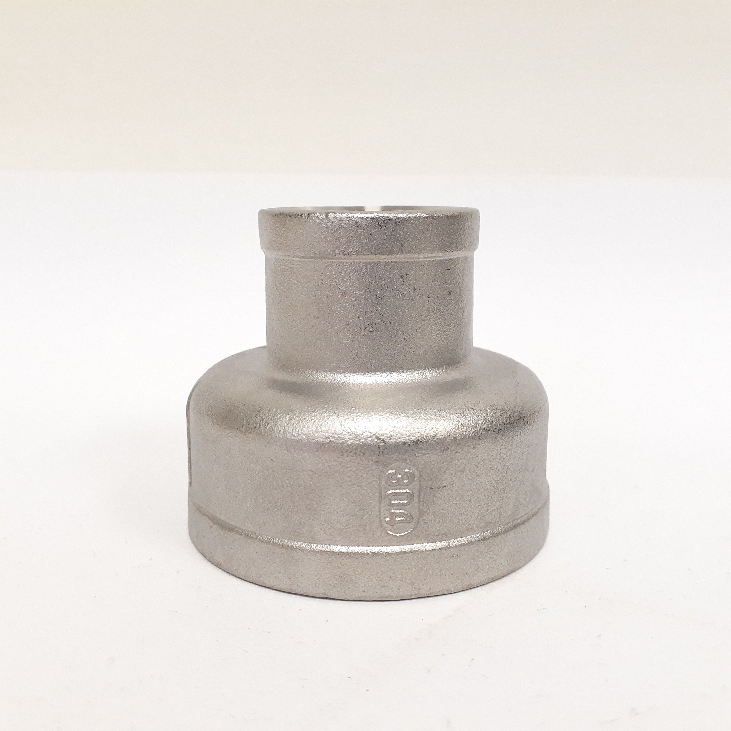 2" x 1" NPT Reducing Coupling (304 Stainless Steel) Class 150 Side View