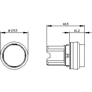 Siemens 3SU1001-0BB20-0AA0 Illuminated Red Reset Push Button, Momentary Action