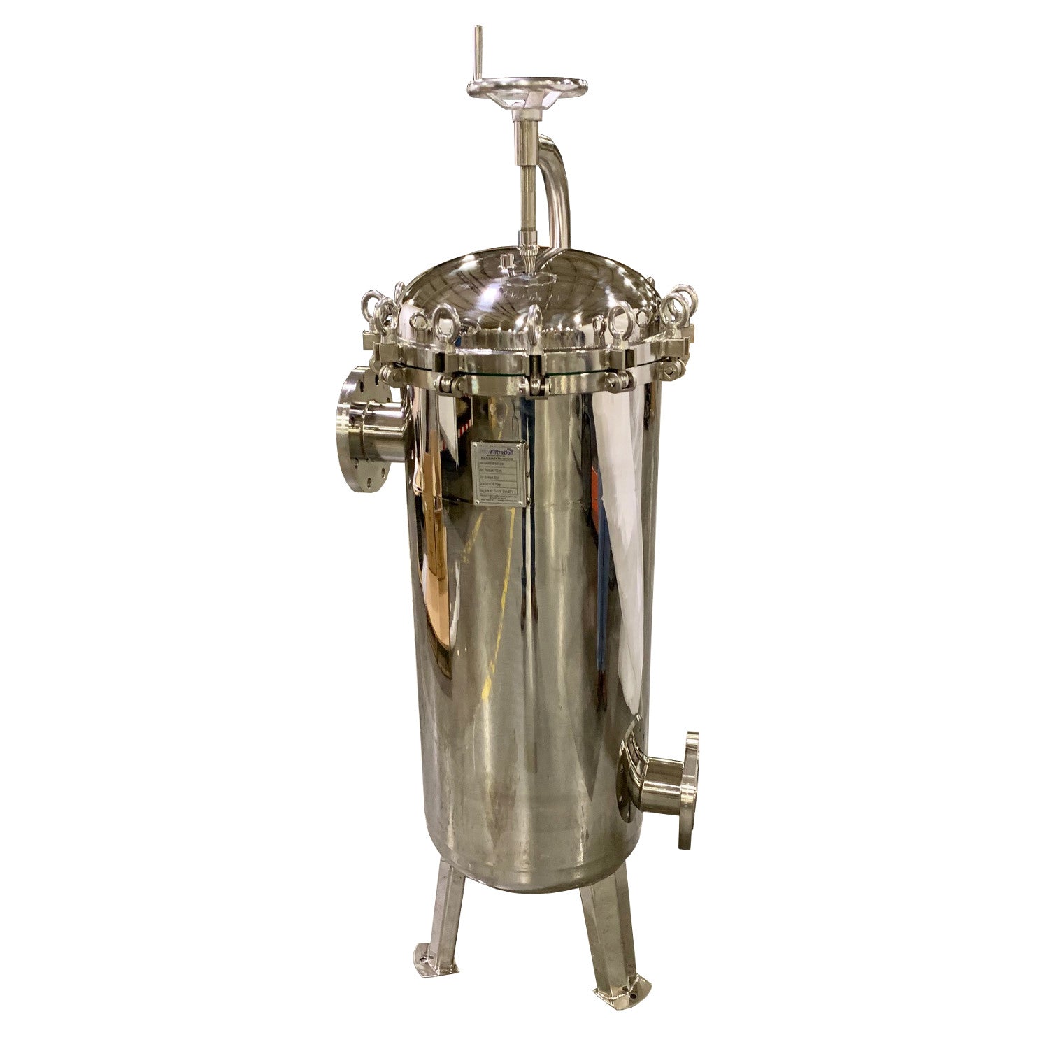 PRM #2 304 Stainless Steel 3 Bag Multi-Filter Housing, 4 Inch Flange In/Out-150 psi