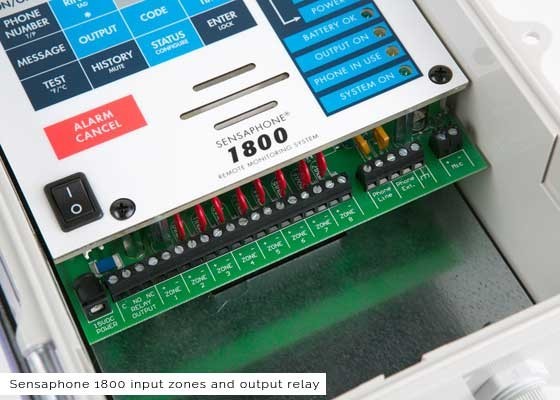 Sensaphone 1800 Monitoring System Inputs Zones and Output Relay