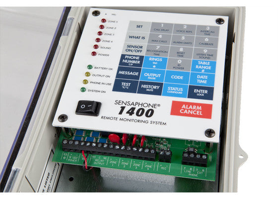 Sensaphone 1400 Monitoring System Cover Open