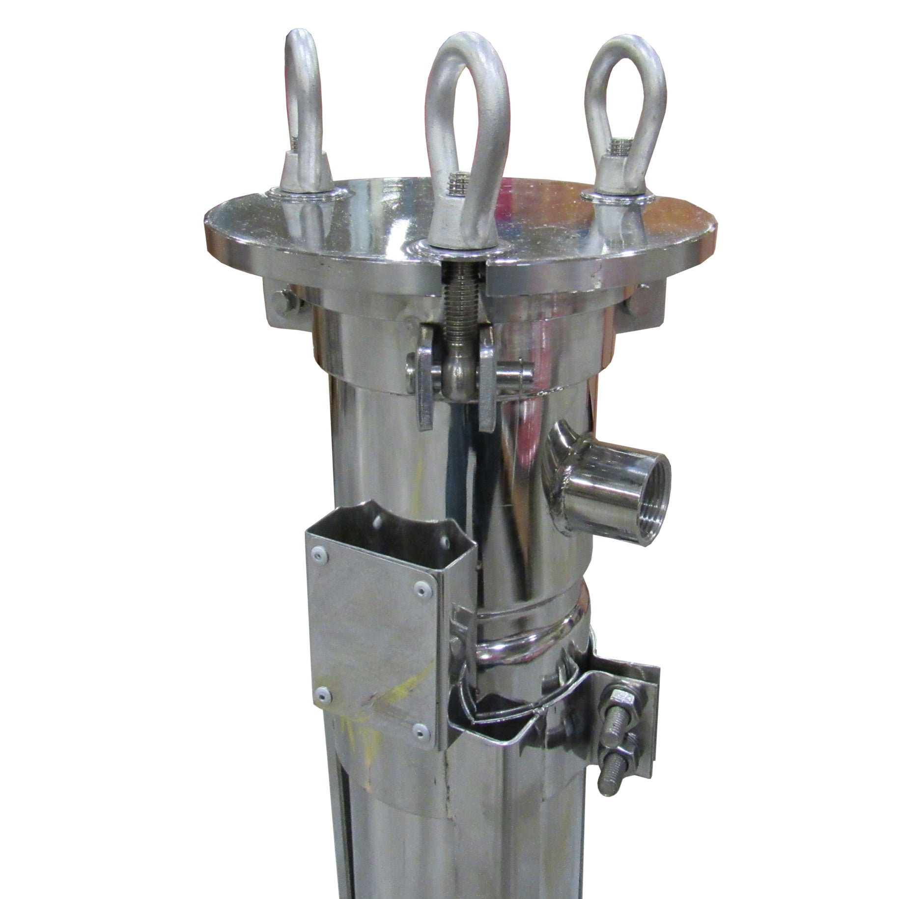 PRM #4 304 Stainless Steel Bag Filter Housing, NPT Inlet, Side and Bottom Dual Port Outlet-150 PSI