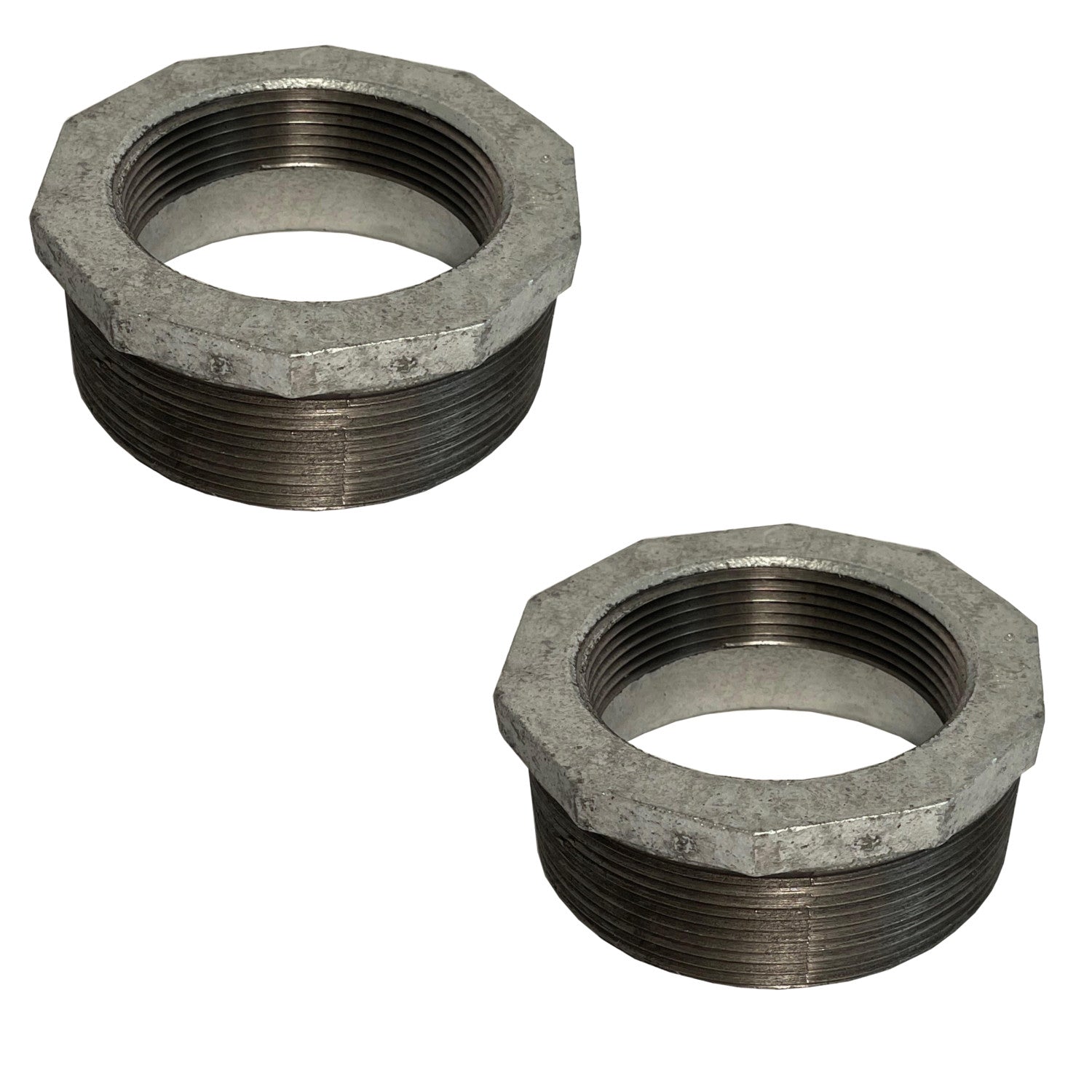 Galvanized Reducing Bushing, 4 Inch x 3 Inch NPT Thread