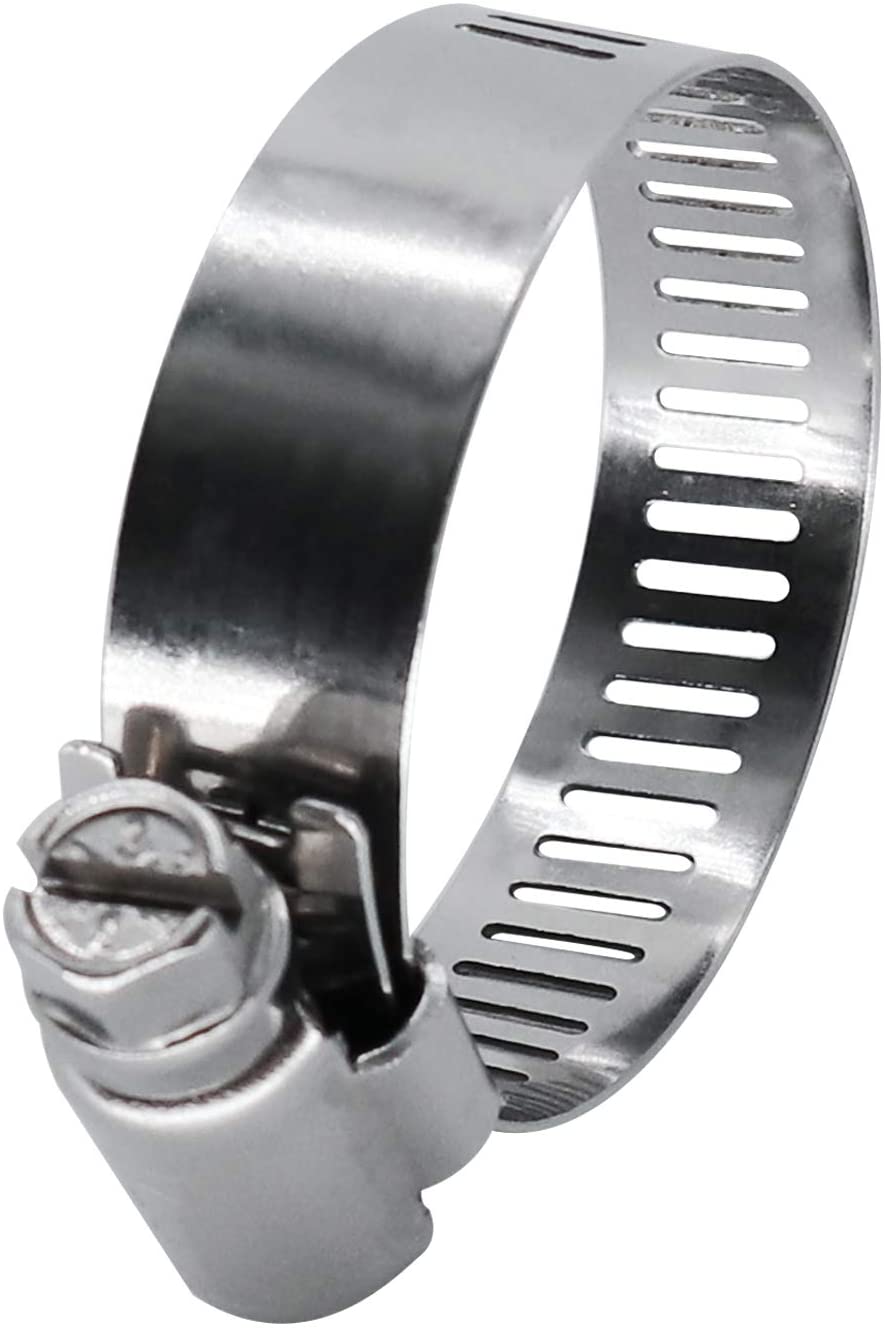 120-140 MM Worm Gear Hose Clamp, 304 Stainless Steel (4-23/32" to 5-33/64")