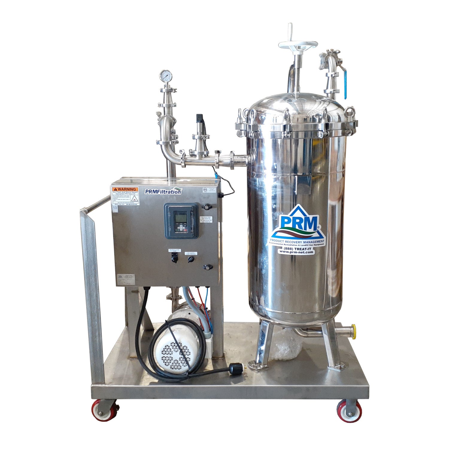 Cart Mounted Stainless Steel Pump System With Control Panel (6219)