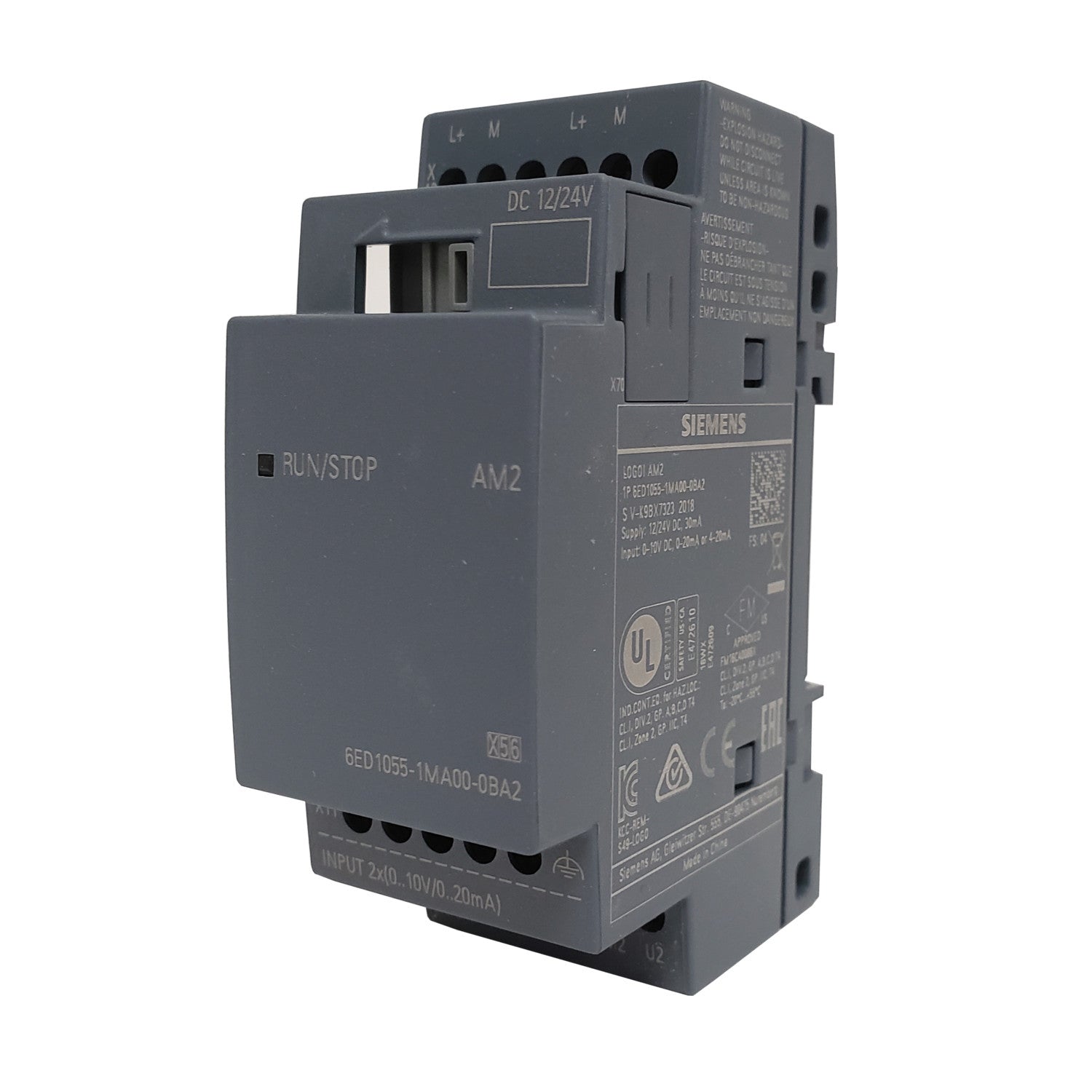 Siemens 6ED10551MA000BA2 LOGO 2 Analog Input Module, 4~20mA or 0-10 VDC