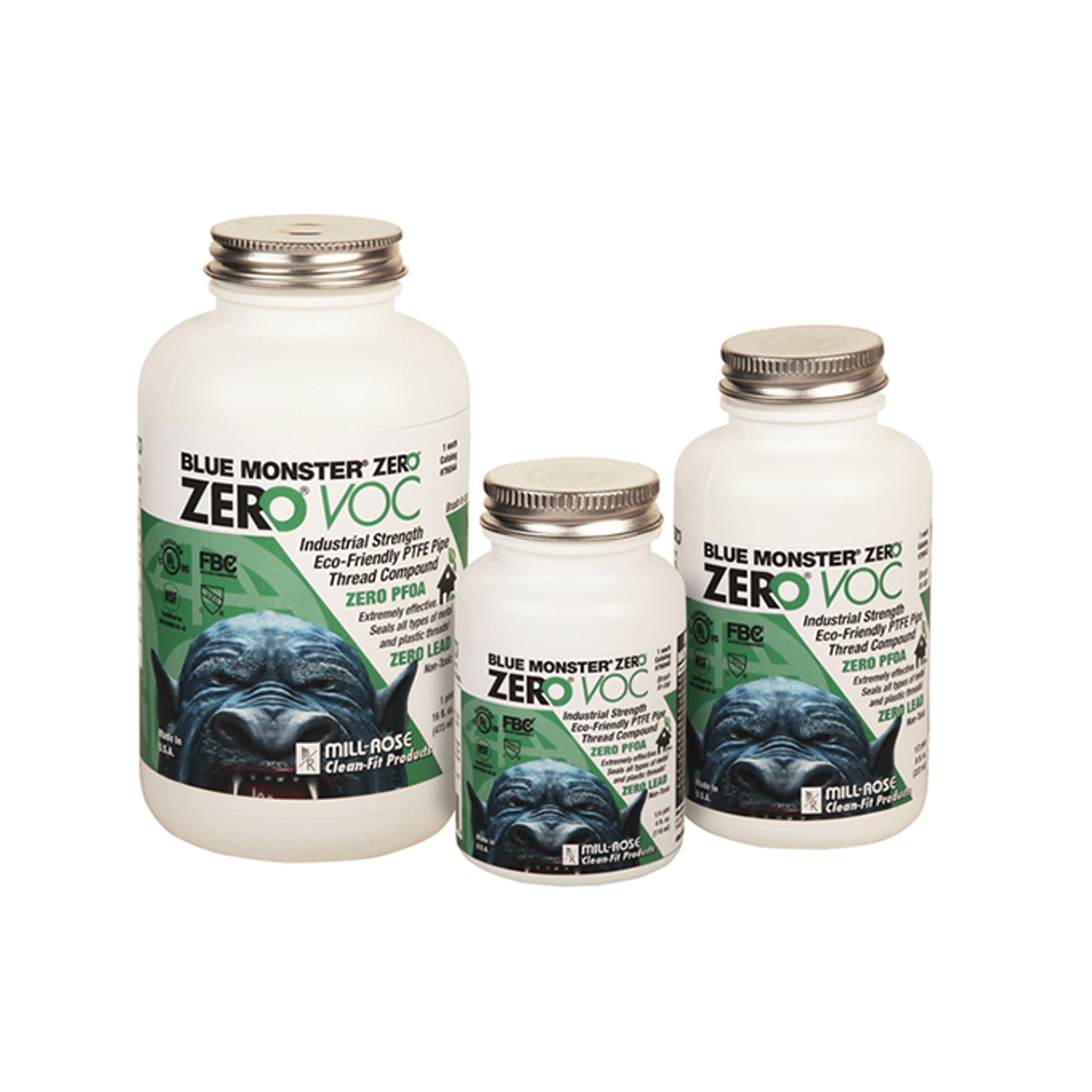 Blue Monster 76040 1/4 Pint (4 oz.) ZERO VOC Eco-Friendly PTFE Thread Sealant