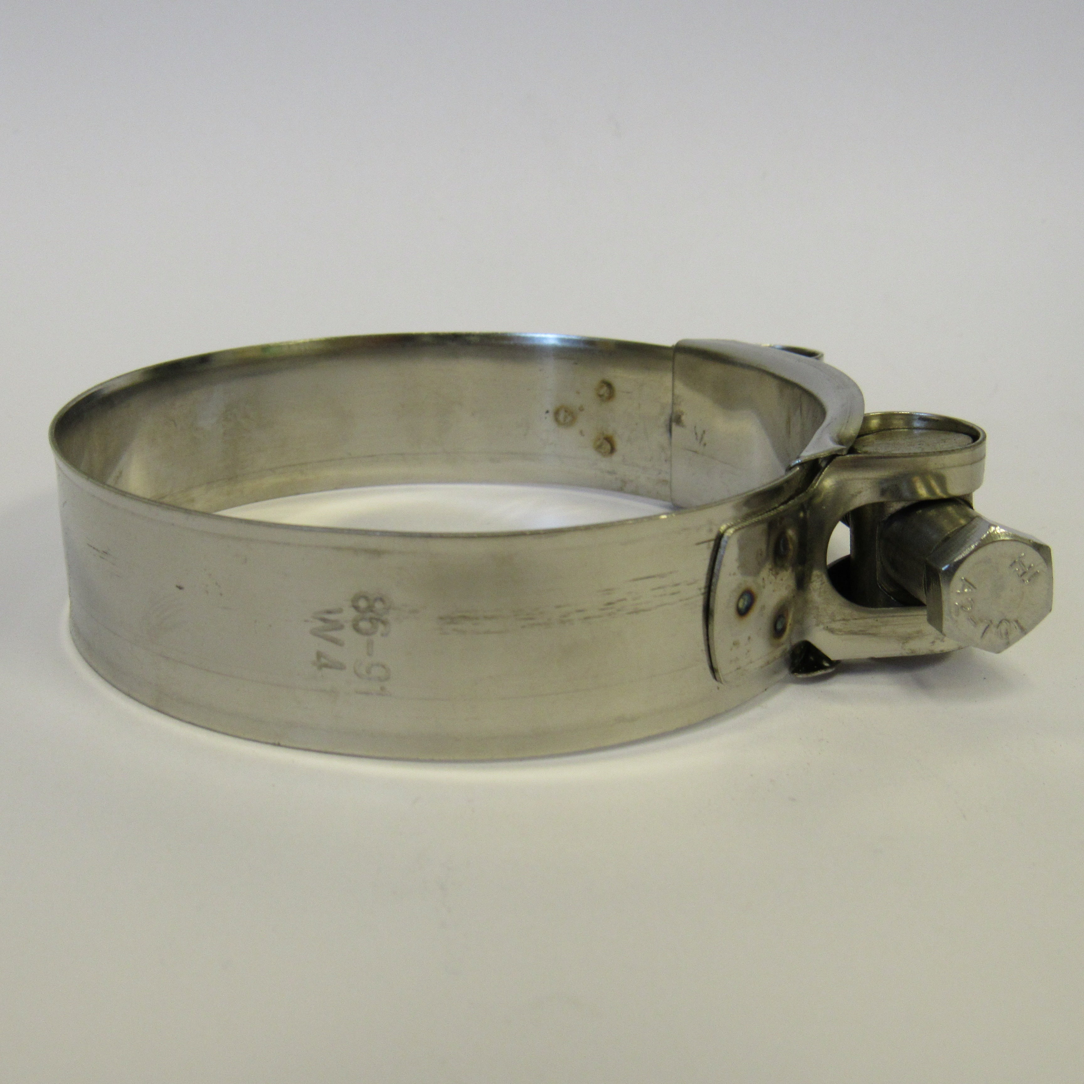 86-91 mm (3.36" to 3.58") Heavy Duty T-Bolt Hose Clamps, 304 Stainless Steel