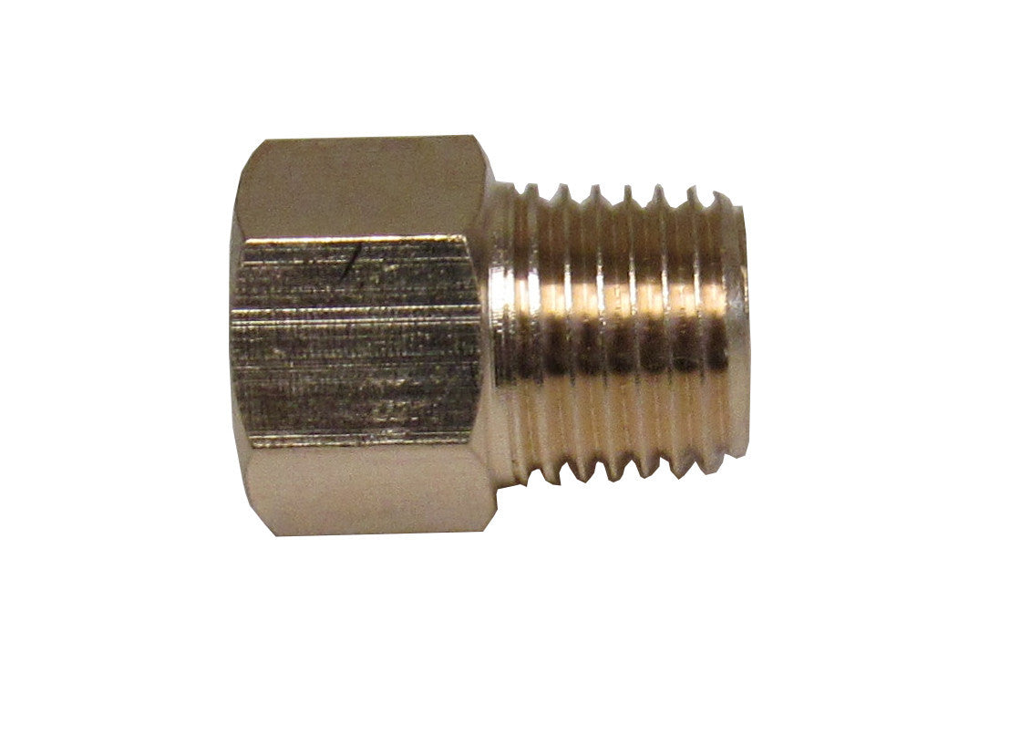 Brass Adapter - 1/8 Inch NPT Male X 1/8 Inch BSPP Female