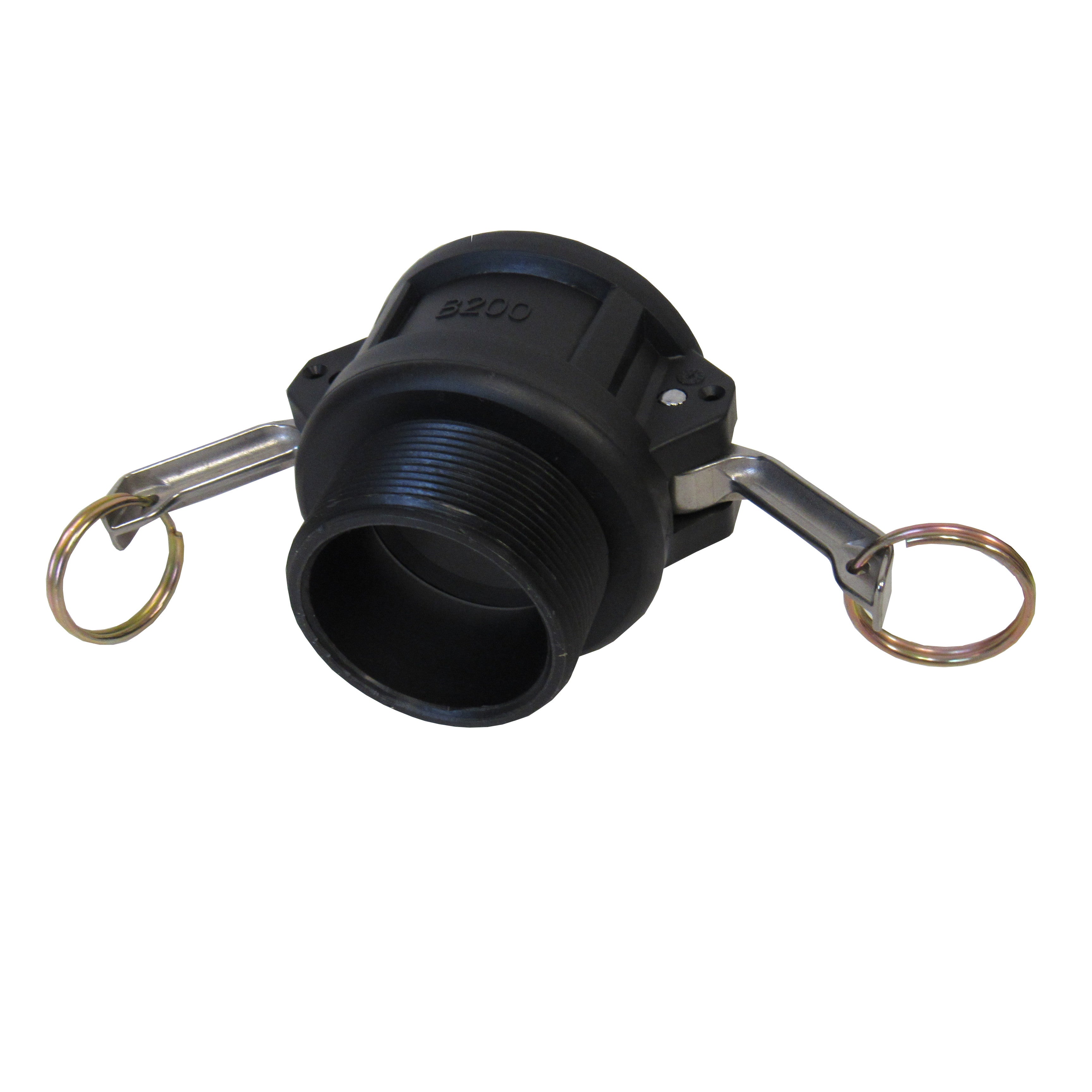 B150 Polypropylene Cam & Groove Fitting, 1-1/2 Inch Female Camlock Coupler X Male NPT Thread
