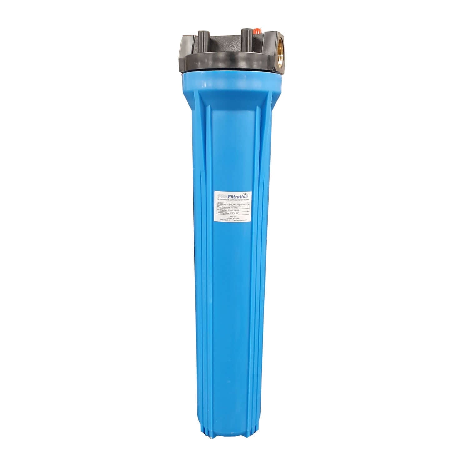 PRMFiltration 1 Inch NPT Heavy Duty Blue Polypropylene Single Cartridge Filter Housing, Uses 2.5 x 20 Inch Filter Cartridge