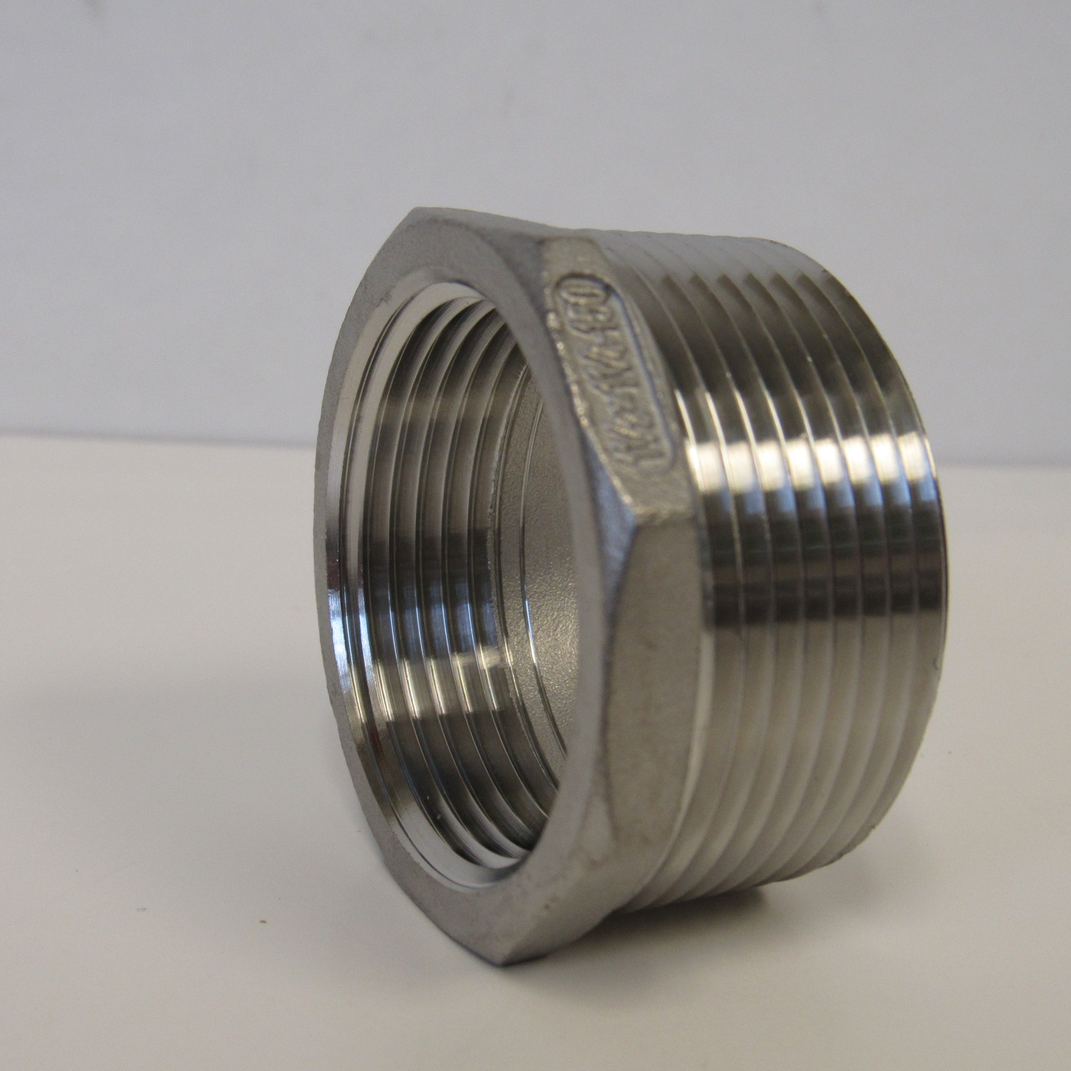 Stainless Steel Reducing Bushing, 304SS, Class 150 - 1-1/2 Inch X 1-1/4 Inch