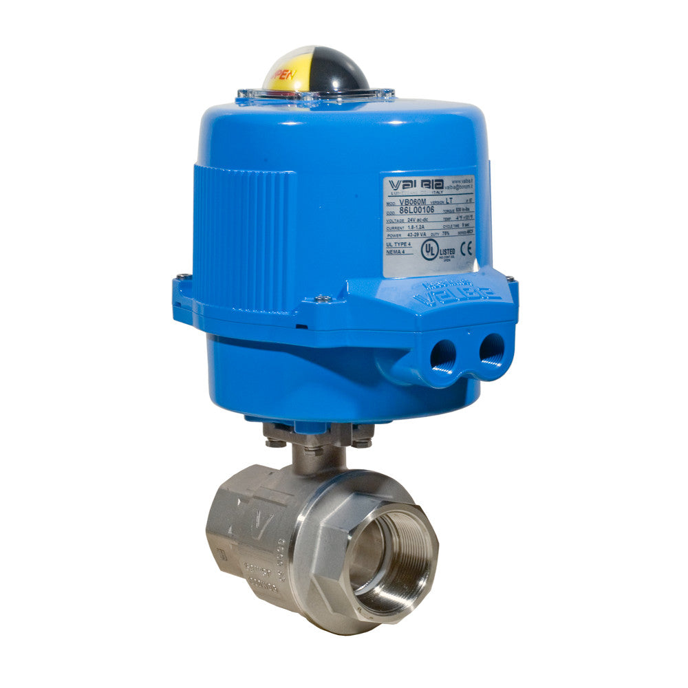 Bonomi M8E067 NPT Stainless Steel Ball Valve with Electric Actuator