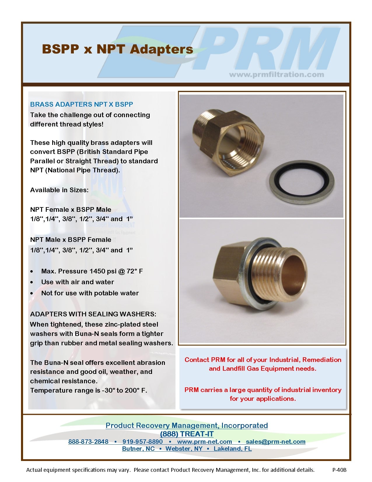 Brass Adapter - 1/2 Inch NPT Male X 1/2 Inch BSPP Female