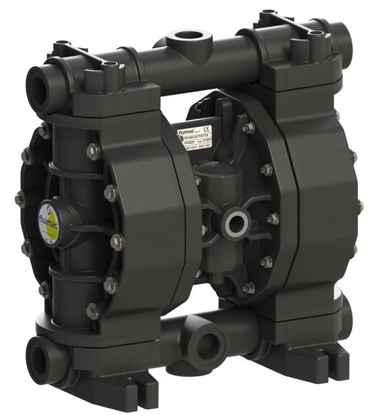 Fluimac Phoenix P160 AODD Pump - PVDF+CF Body - 1" FNPT - 45 GPM - Viton Seals