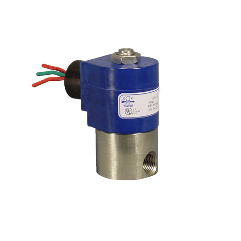 1/4 Inch F303 Stainless Steel Solenoid Valve with Teflon Seals for Ozone Use, 200 psi, 110V, Normally Closed