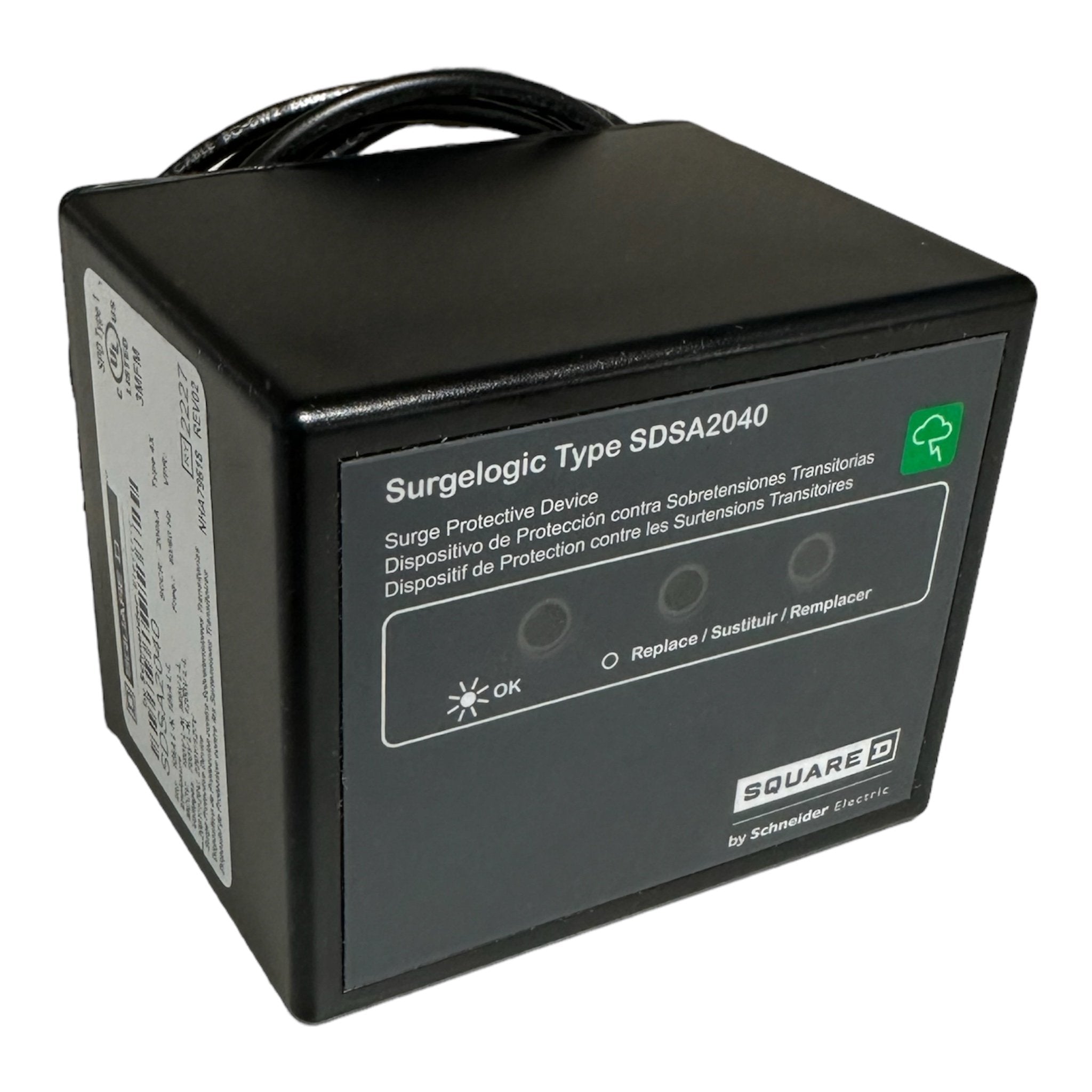 Square D SDSA2040 Surge Protection Device, Surgelogic, 40kA, 208Y/120 VAC, 3 phase, 4 wire, NEMA 4X