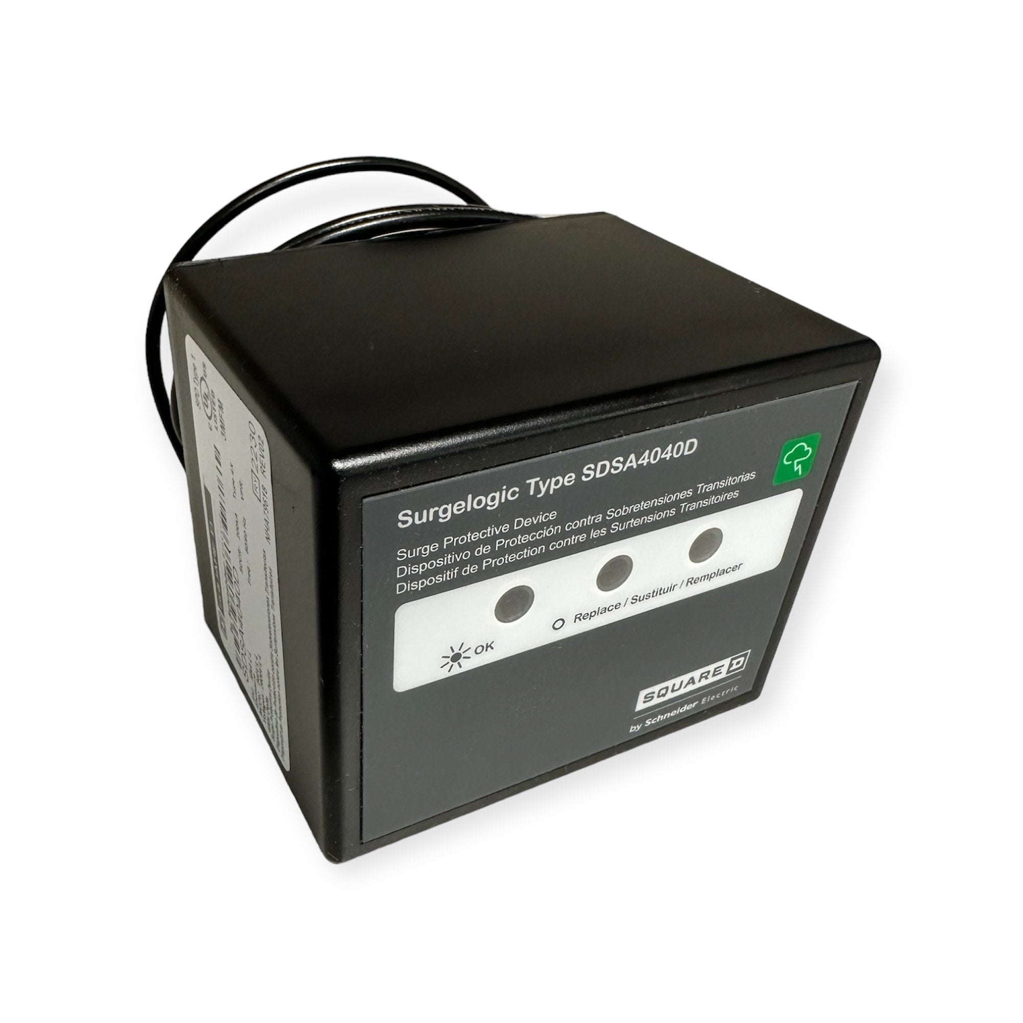 Square D SDSA4040D Surge protection device, Surgelogic, 40kA, 480 VAC delta, 3 phase, 3 wire, NEMA 4X