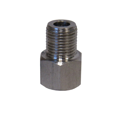 Stainless Steel Adapter, 1/8 Inch NPT Female X 1/8 Inch BSPP Male