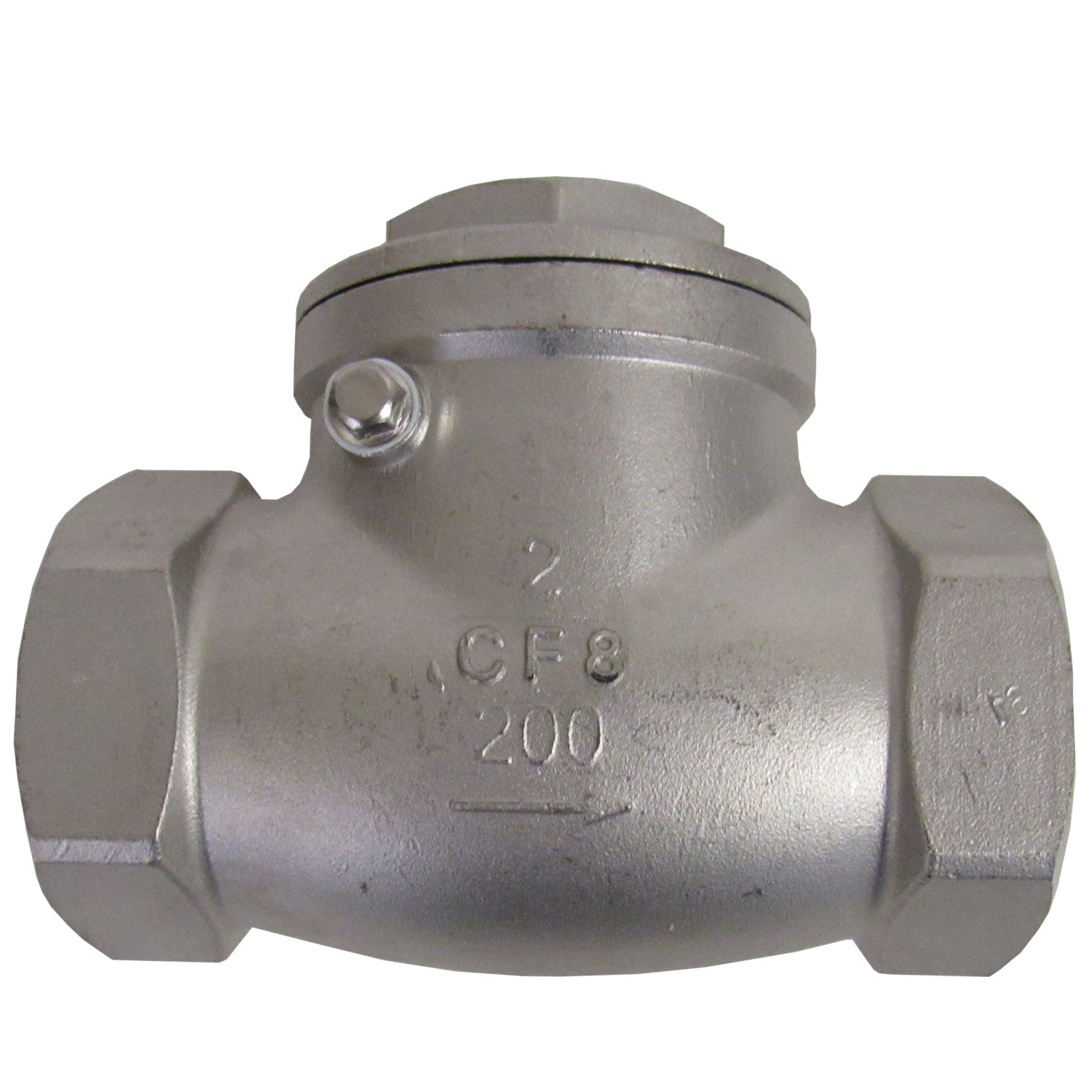 Horizontal Swing Check Valve, 2 Inch NPT, 304 SS, 200 PSI