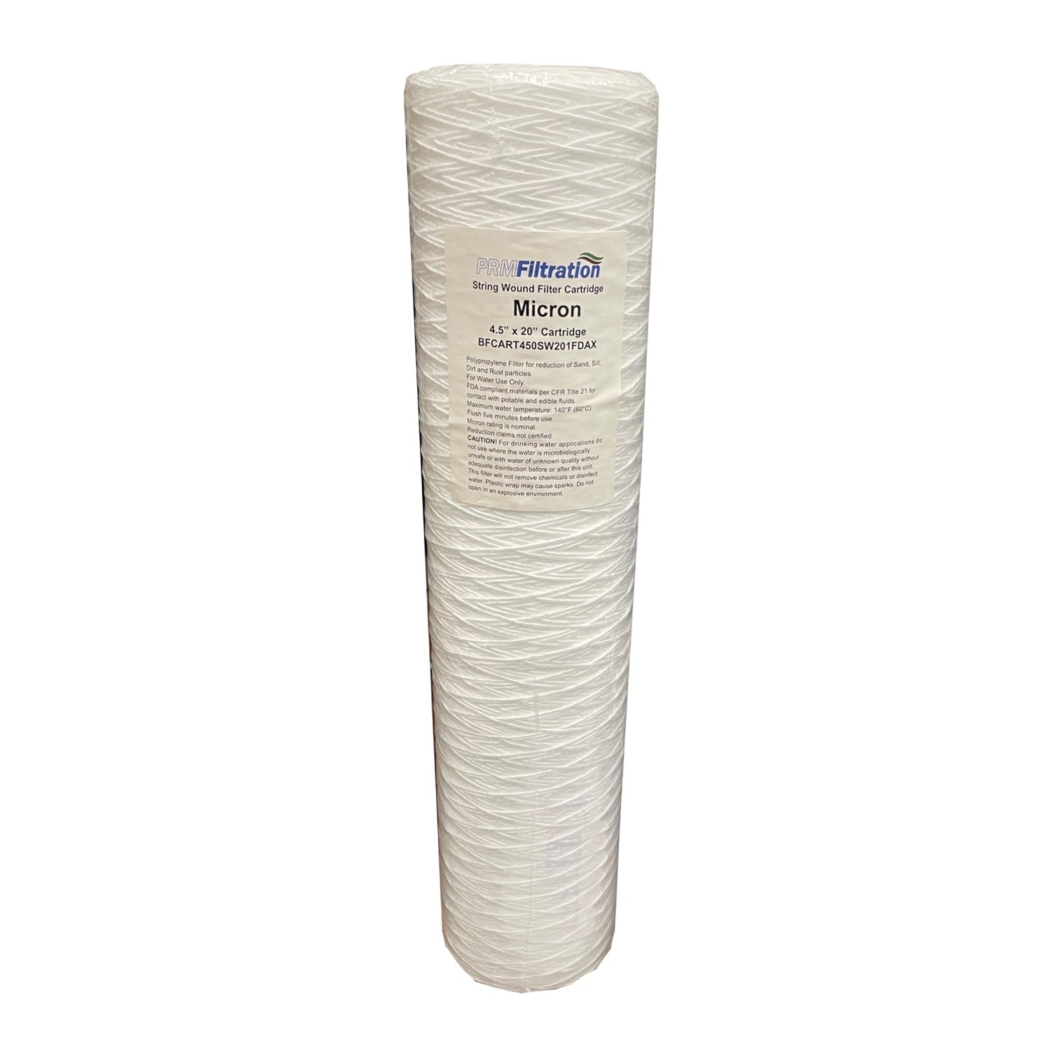 PRMFiltration SW205BB 20 Inch x 4.5 Inch 5 Micron String Wound Polypropylene Sediment Filter Cartridges