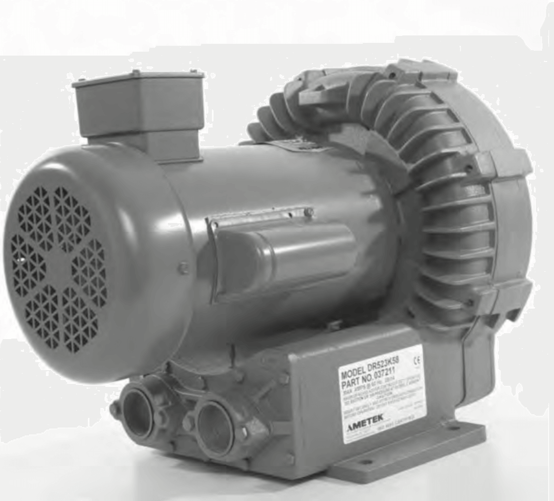 AMETEK Rotron DR523 Regenerative Blower, 3 HP