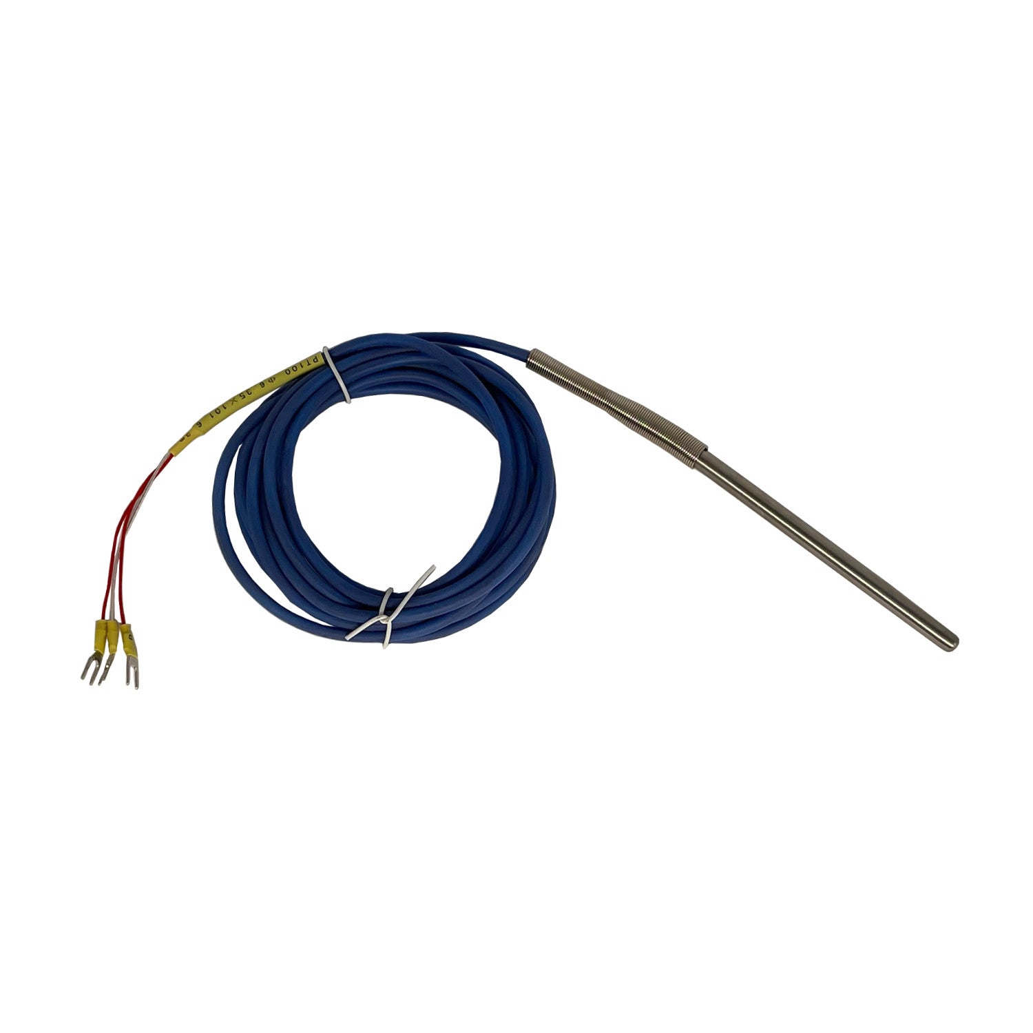 PT100 Silicone Coated 3-Wire Temperature Sensor With 304 Stainless Steel Probe