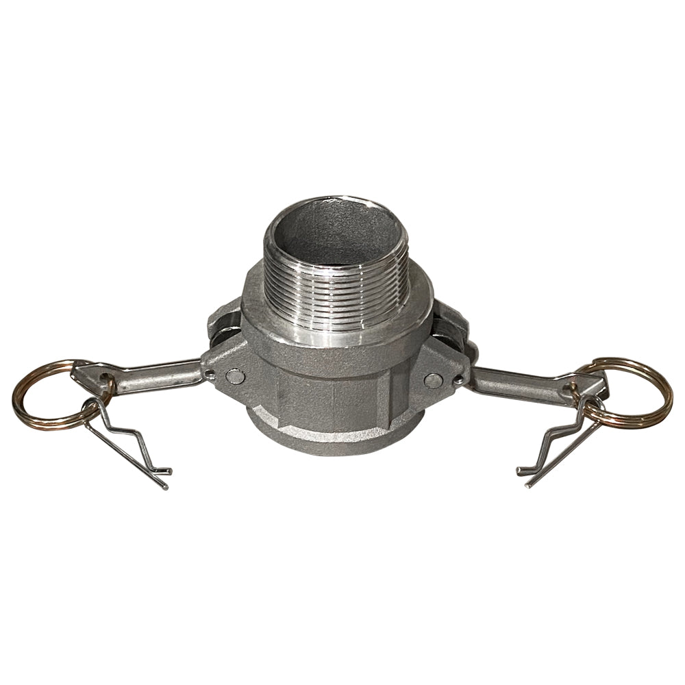 1-1/2 Inch Aluminum Cam & Groove Fitting, B150 Female Camlock Coupler X Male NPT Thread