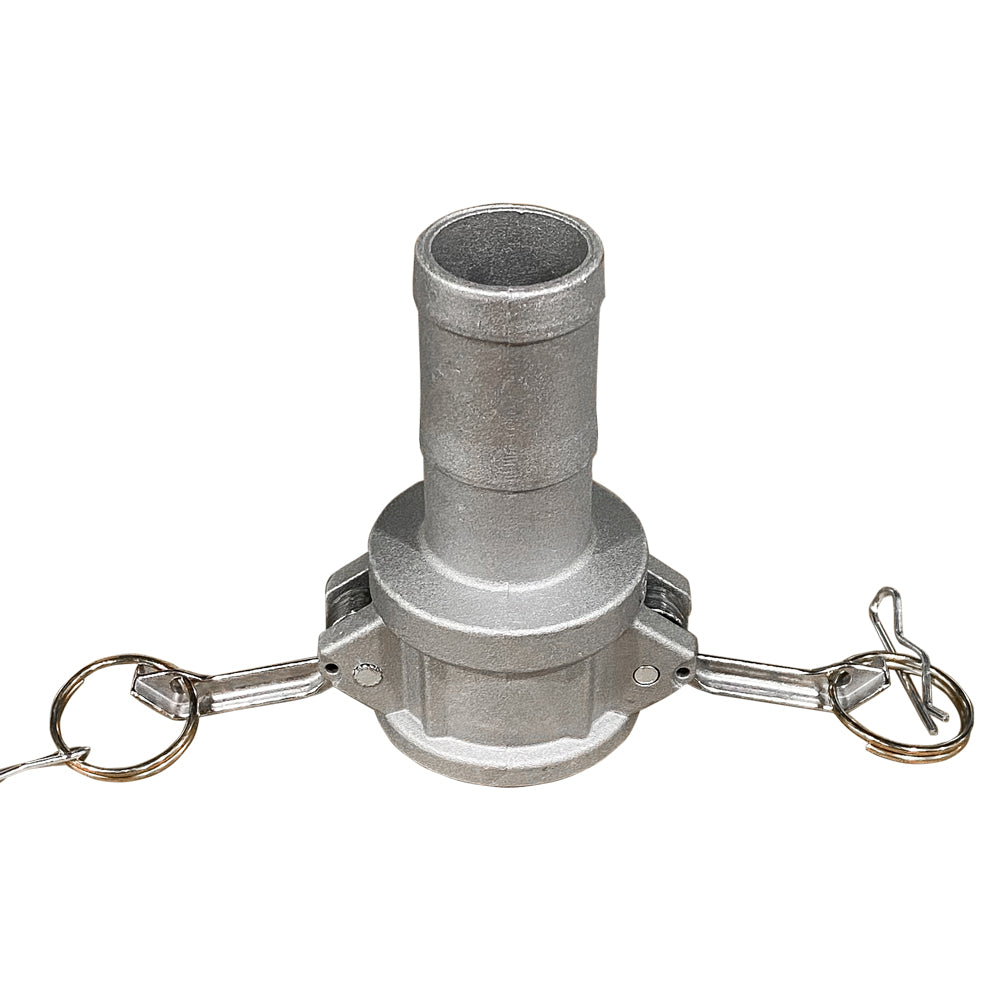 1-1/2 Inch Aluminum Cam & Groove Fitting, C150 Female Camlock Coupler X Hose Shank