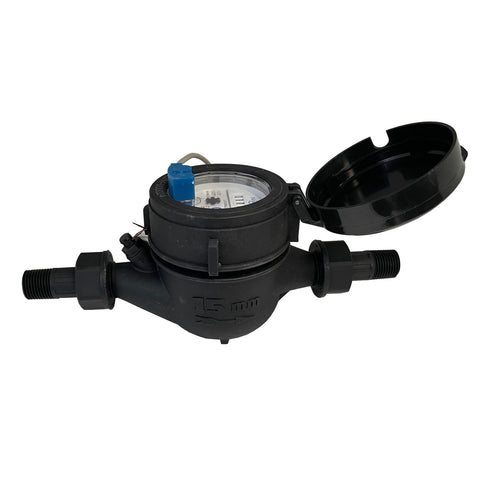 NSF 61 Certified 1/2 Inch Multi-Jet Nylon Totalizing Water Meter with Pulse Output, EPDM Seals