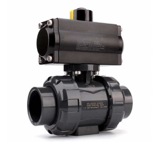 PRM Pneumatically Actuated uPVC True Union Ball Valve